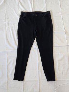 Michael Kors Size 12 Black Women's Stretch Ponte Skinny Pants